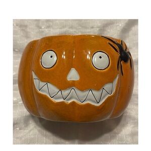 EUC Yankee Candle Boney Bunch Celebrations Pumpkin Jar Candle Holder/Candy Dish